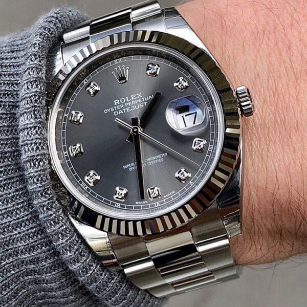 Rolex DateJust 41 Rhodium Diamond Dial 126334 Steel & 18k White Gold - Image 5