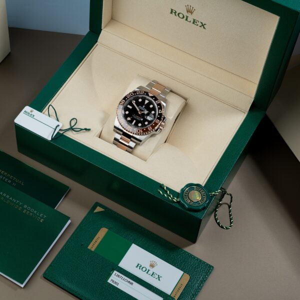 ⚡Crazy Disconut-Rolex GMT-Master II 40mm Root Beer Two Tone Button Markers Black Dial 2023 Ref 126711chnr-0002 - Image 25