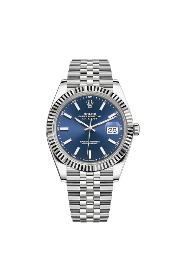 Rolex Datejust 41mm Oystersteel and white gold Bright Blue Dial 126334-0002 - Image 6