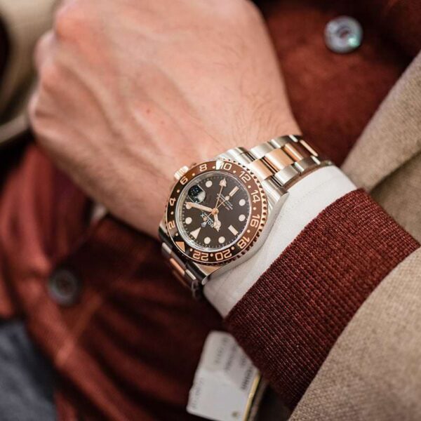 ⚡Crazy Disconut-Rolex GMT-Master II 40mm Root Beer Two Tone Button Markers Black Dial 2023 Ref 126711chnr-0002 - Image 10