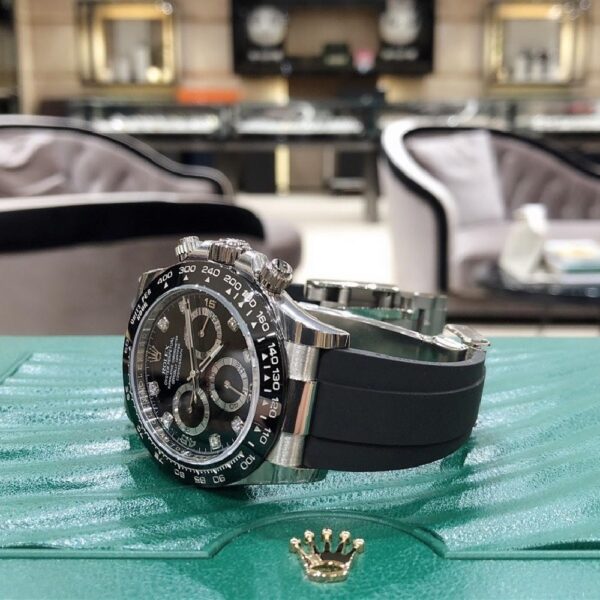 Rolex Daytona White Gold Black Dial Oysterflex Strap 116519LN-0025 - Image 8