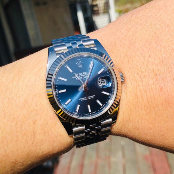 Rolex Datejust 41mm Oystersteel and white gold Bright Blue Dial 126334-0002 - Image 18
