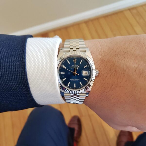 Rolex Datejust 41mm Oystersteel and white gold Bright Blue Dial 126334-0002 - Image 5