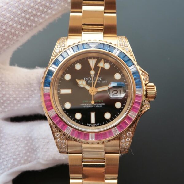 GMT-Master 2 Golden Rainbow Diamond 40mm - Image 4