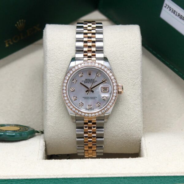 Rolex Lady Datejust 31mm Everose Diamond Bezel Two-Tone 279381 For Women Rose Gold - Image 21