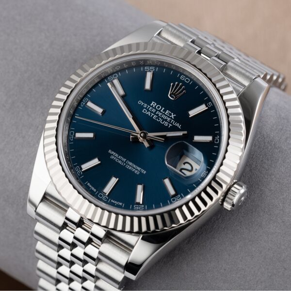Rolex Datejust 41mm Oystersteel and white gold Bright Blue Dial 126334-0002 - Image 7