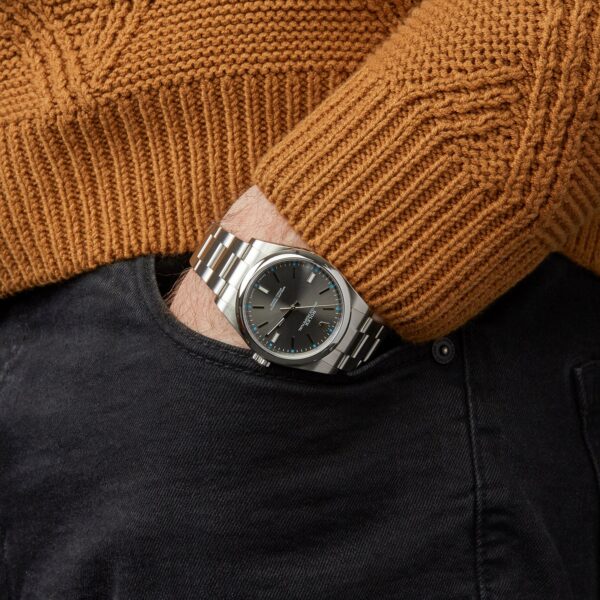Rolex Oyster Perpetual 39mm Dark Rhodium Dial Watch 114300-0001 - Image 4