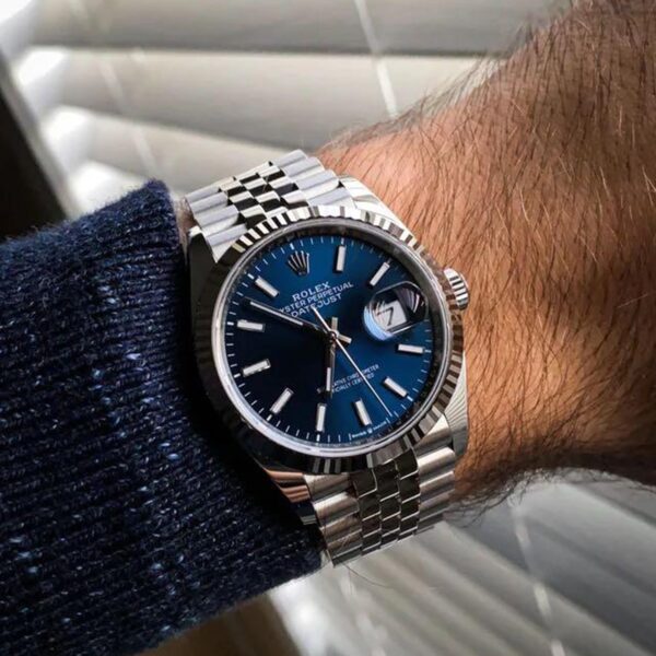 Rolex Datejust 41mm Oystersteel and white gold Bright Blue Dial 126334-0002 - Image 4