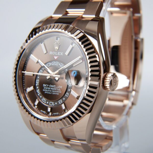 ROLEX Sky-Dweller 42mm Brown Dial Rose Gold Men's Watch M326935-0006 - Image 2