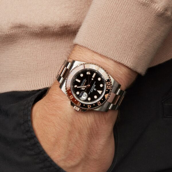 ⚡Crazy Disconut-Rolex GMT-Master II 40mm Root Beer Two Tone Button Markers Black Dial 2023 Ref 126711chnr-0002 - Image 22