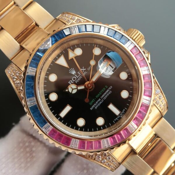 GMT-Master 2 Golden Rainbow Diamond 40mm - Image 3