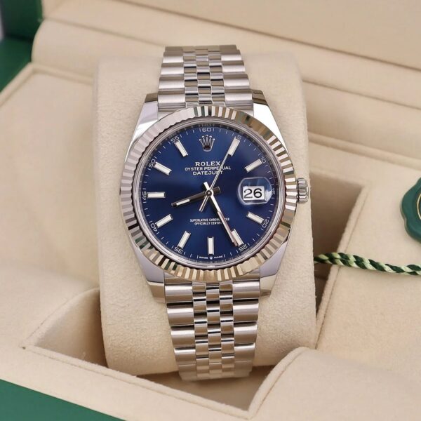 Rolex Datejust 41mm Oystersteel and white gold Bright Blue Dial 126334-0002 - Image 3