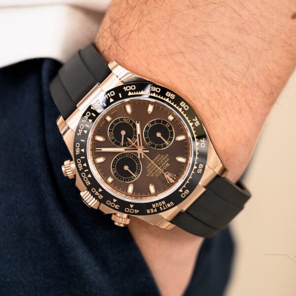Rolex Cosmograph Daytona Everose Gold Chocolate Oysterflex M116515LN-0041 - Image 9