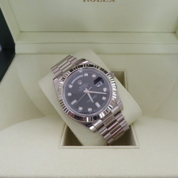 Day-Date II Silver Diamond Scale Multiple Dial Color Options 41mm - Image 7