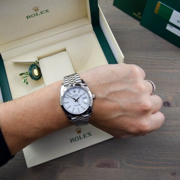 Rolex Datejust 41 Oystersteel and 18K White Gold 41 mm White Dial 126334-0010 - Image 9