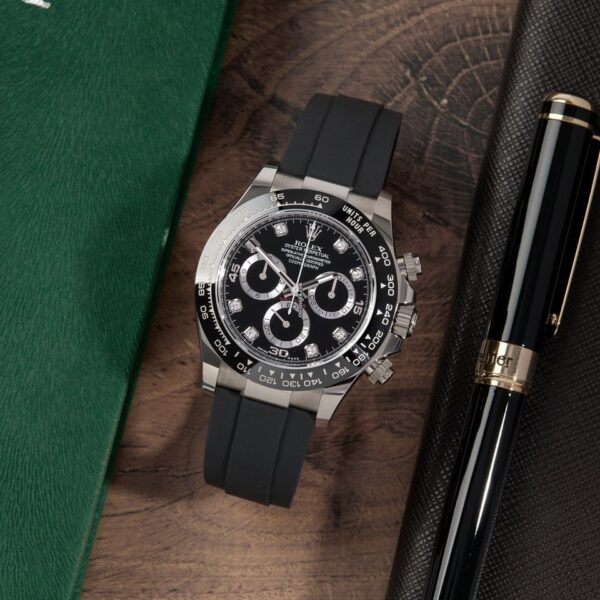 Rolex Daytona White Gold Black Dial Oysterflex Strap 116519LN-0025 - Image 9
