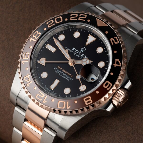 ⚡Crazy Disconut-Rolex GMT-Master II 40mm Root Beer Two Tone Button Markers Black Dial 2023 Ref 126711chnr-0002 - Image 6