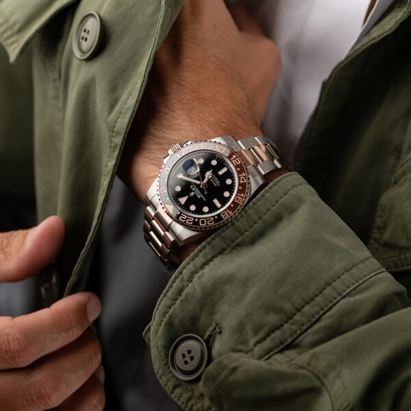 ⚡Crazy Disconut-Rolex GMT-Master II 40mm Root Beer Two Tone Button Markers Black Dial 2023 Ref 126711chnr-0002 - Image 9