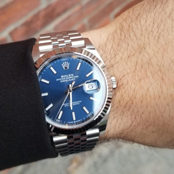 Rolex Datejust 41mm Oystersteel and white gold Bright Blue Dial 126334-0002 - Image 11