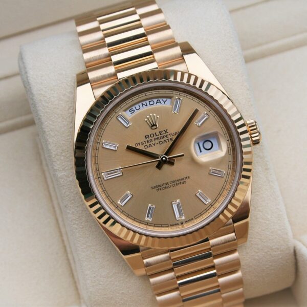 Rolex Day-Date President 40mm Yellow Gold Champagne Diamond Dial 228238-0005 Unworn - Image 5