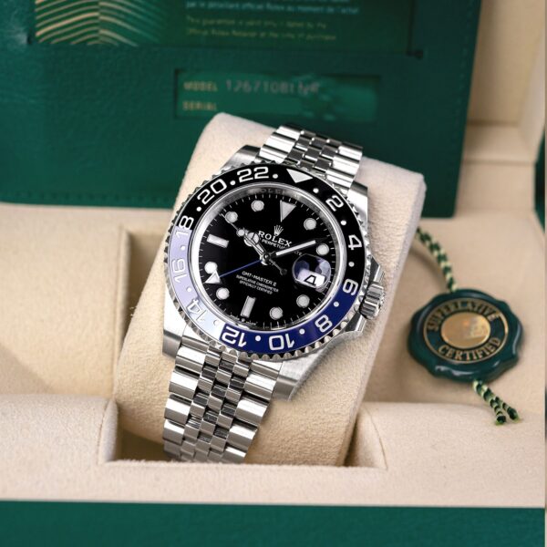 ⌚Rolex GMT-Master II 40mm Stainless Steel m126710 Series Batman & Pepsi - Image 3