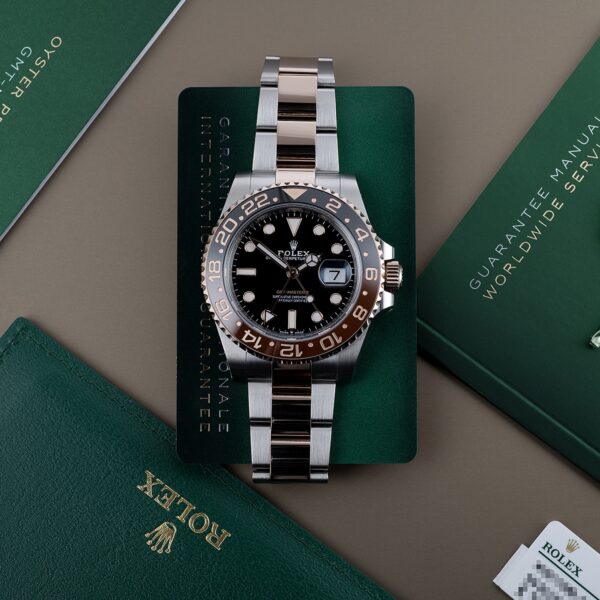 ⚡Crazy Disconut-Rolex GMT-Master II 40mm Root Beer Two Tone Button Markers Black Dial 2023 Ref 126711chnr-0002 - Image 21