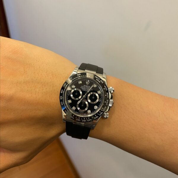 Rolex Daytona White Gold Black Dial Oysterflex Strap 116519LN-0025 - Image 10