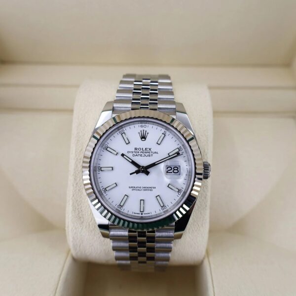 Rolex Datejust 41 Oystersteel and 18K White Gold 41 mm White Dial 126334-0010 - Image 11