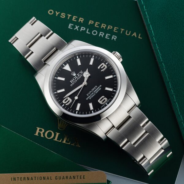 Rolex Explorer I MKII Stainless Steel Black Arabic Index 39mm 214270-0003 Unworn