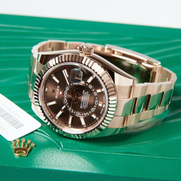 ROLEX Sky-Dweller 42mm Brown Dial Rose Gold Men's Watch M326935-0006 - Image 4