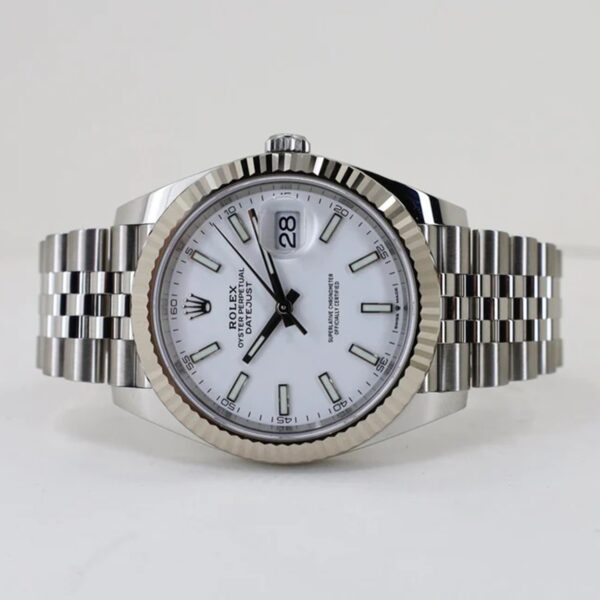 Rolex Datejust 41 Oystersteel and 18K White Gold 41 mm White Dial 126334-0010 - Image 23