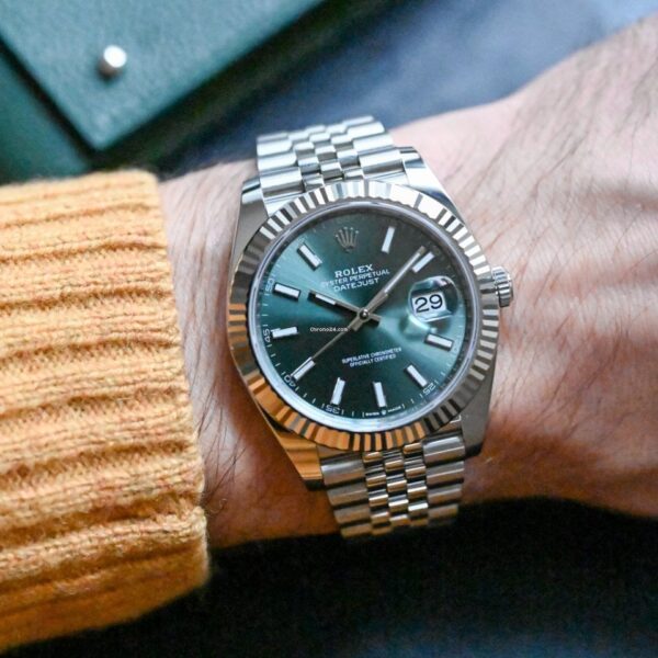 Rolex Datejust 41 Mint Green Dial Steel & White Gold m126334-0028 - Image 14