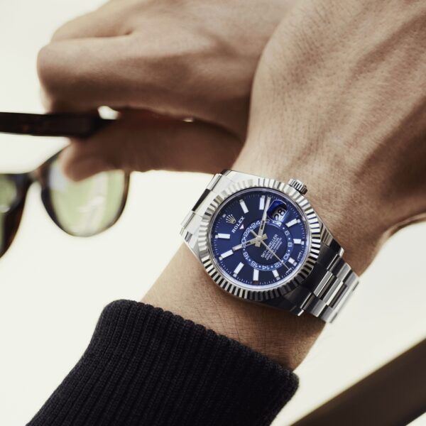 Sky-Dweller Blue Dial Steel White Gold Mens Watch 326934 - Image 7
