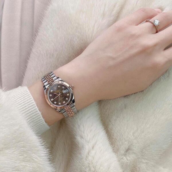 Rolex Lady-Datejust 31mm Oystersteel and Everose Gold Women's Watch 279171-0011 - Image 8