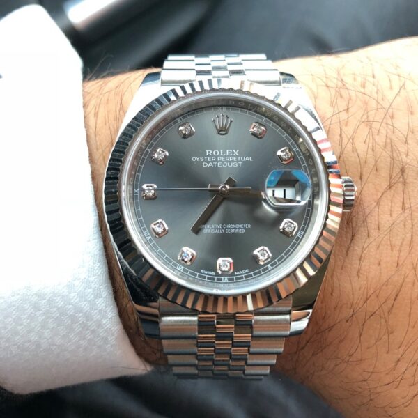 Rolex DateJust 41 Rhodium Diamond Dial 126334 Steel & 18k White Gold - Image 9