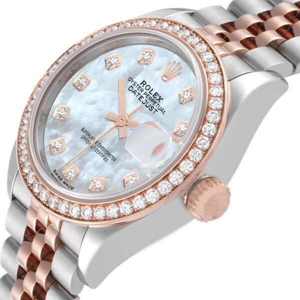 Rolex Lady Datejust 31mm Everose Diamond Bezel Two-Tone 279381 For Women Rose Gold - Image 10